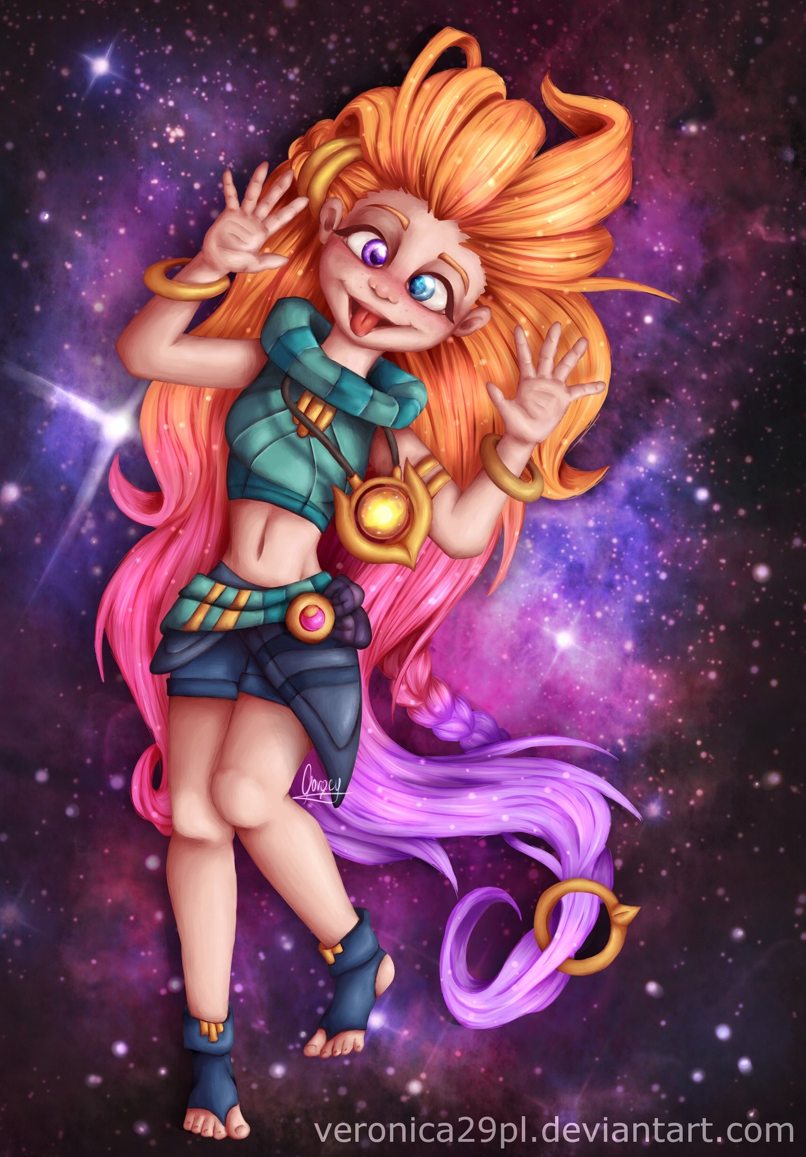 Zoe by Veronica29PL HD Wallpaper Background Fan Art Artwork League of Legends lol