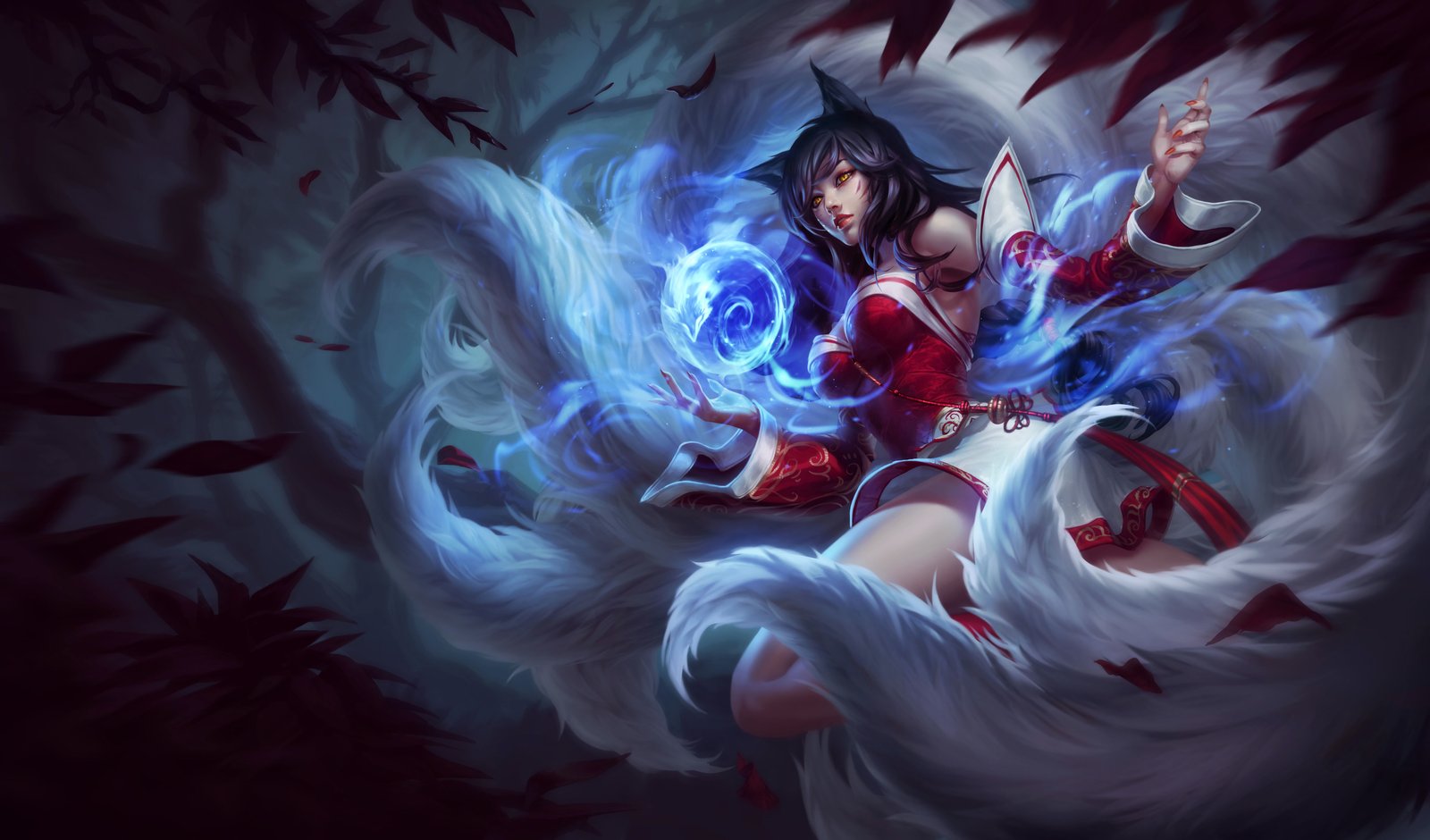 Classic Ahri Update Splash Art 4k HD Wallpaper Official Artwork League of Legends lol
