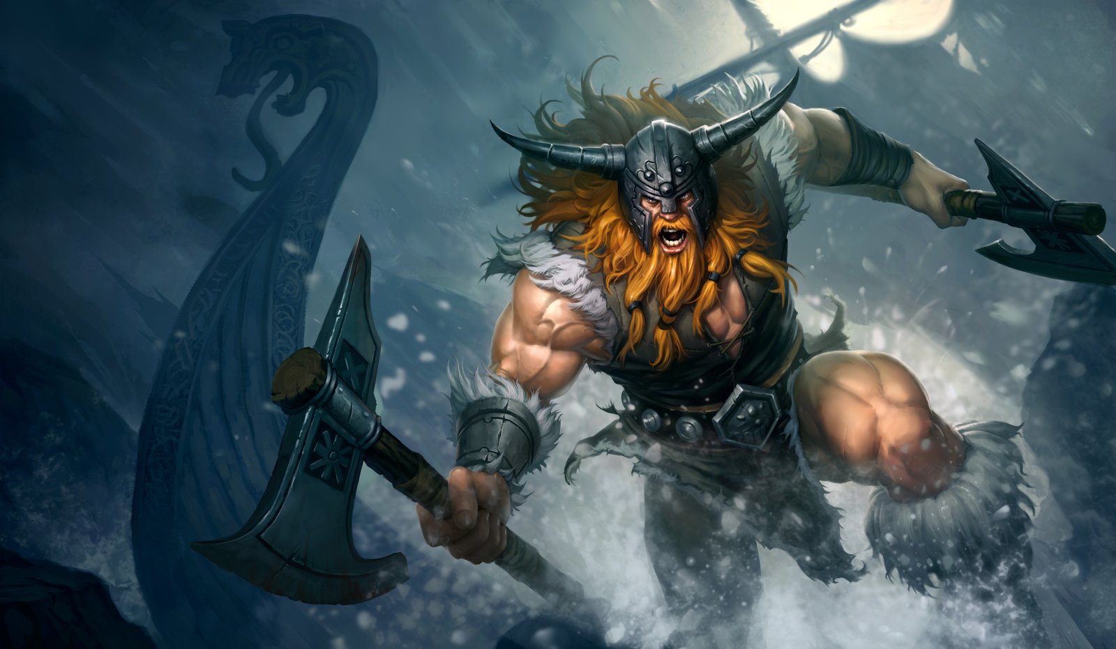 Classic Olaf Splash Art 4k HD Wallpaper Official Artwork League of Legends lol