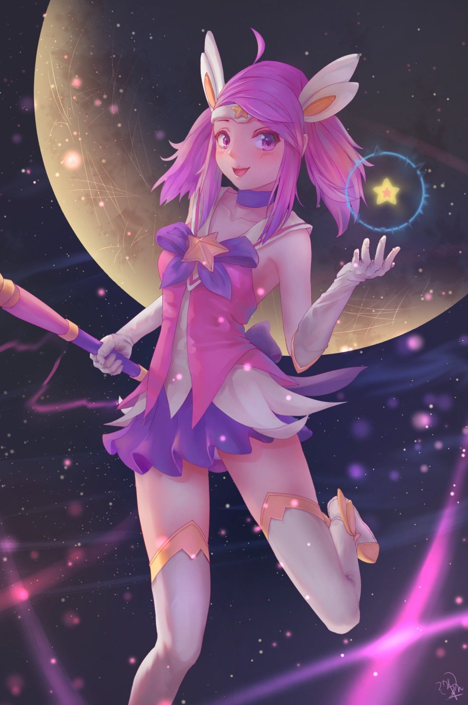 Star Guardian Lux by 大猫 HD Wallpaper Fan Art Artwork League of Legends lol
