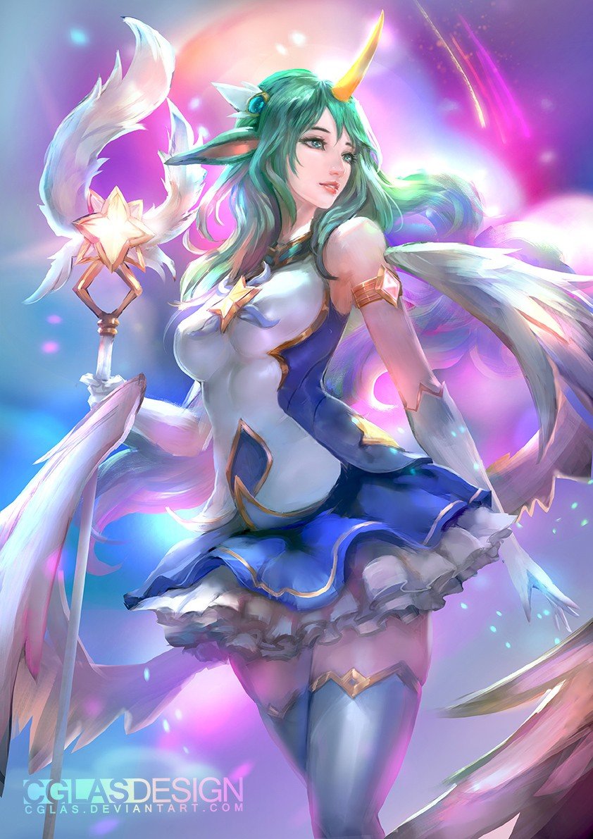 Star Guardian Soraka by CGlas HD Wallpaper Background Fan Art Artwork League of Legends lol