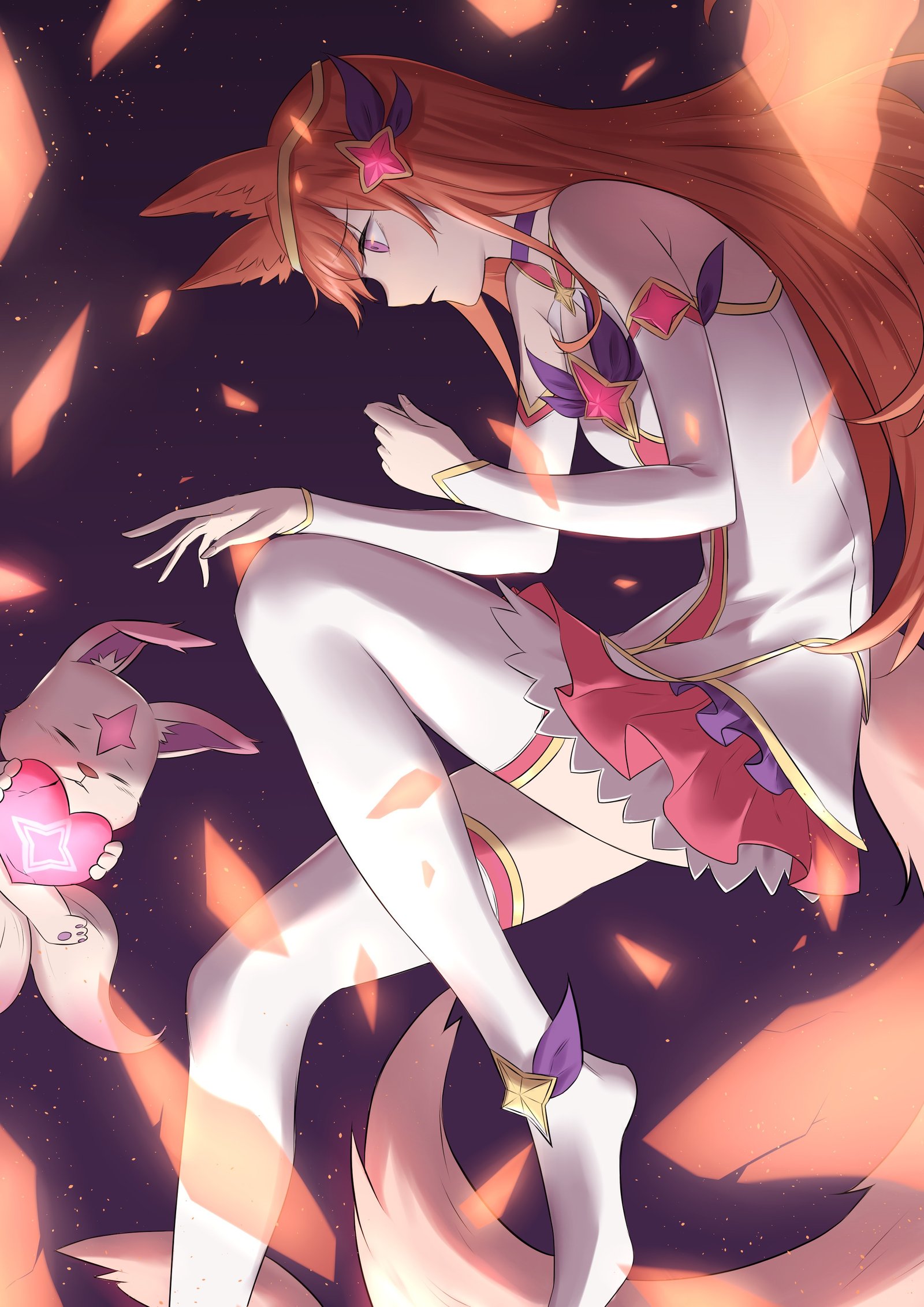 Star Guardian Ahri by 云叽 HD Wallpaper Background Fan Art Artwork League of Legends lol