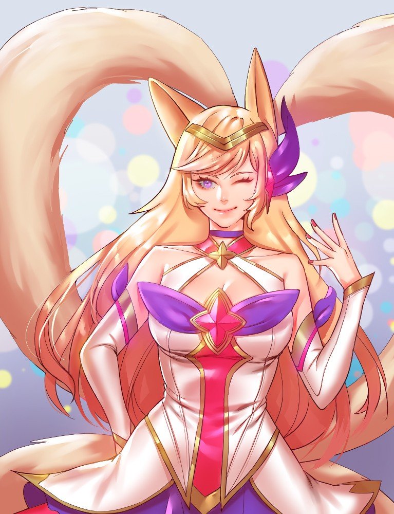 Star Guardian Ahri by A HD Wallpaper Background Fan Art Artwork League of Legends lol