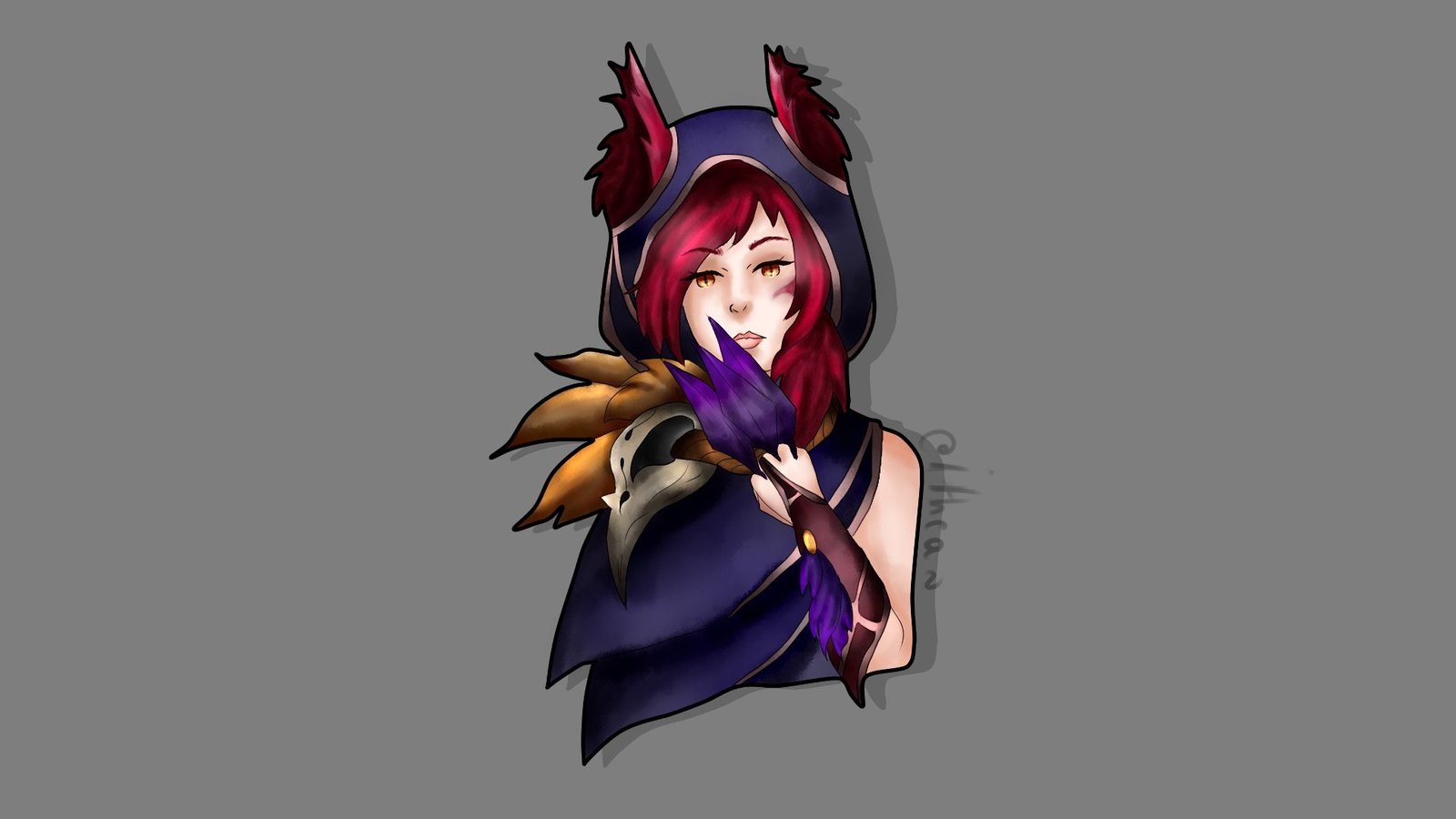Xayah by itheaart HD Wallpaper Fan Art Artwork League of Legends lol