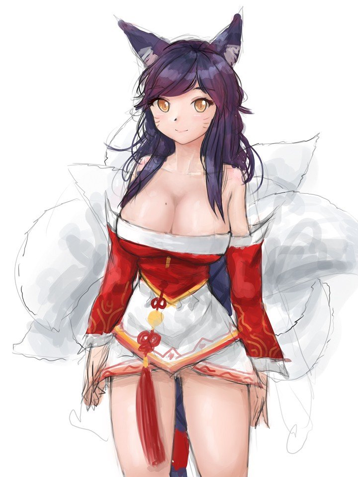 Ahri by ChocoNyan League of Legends Artwork Wallpaper lol Fan Art