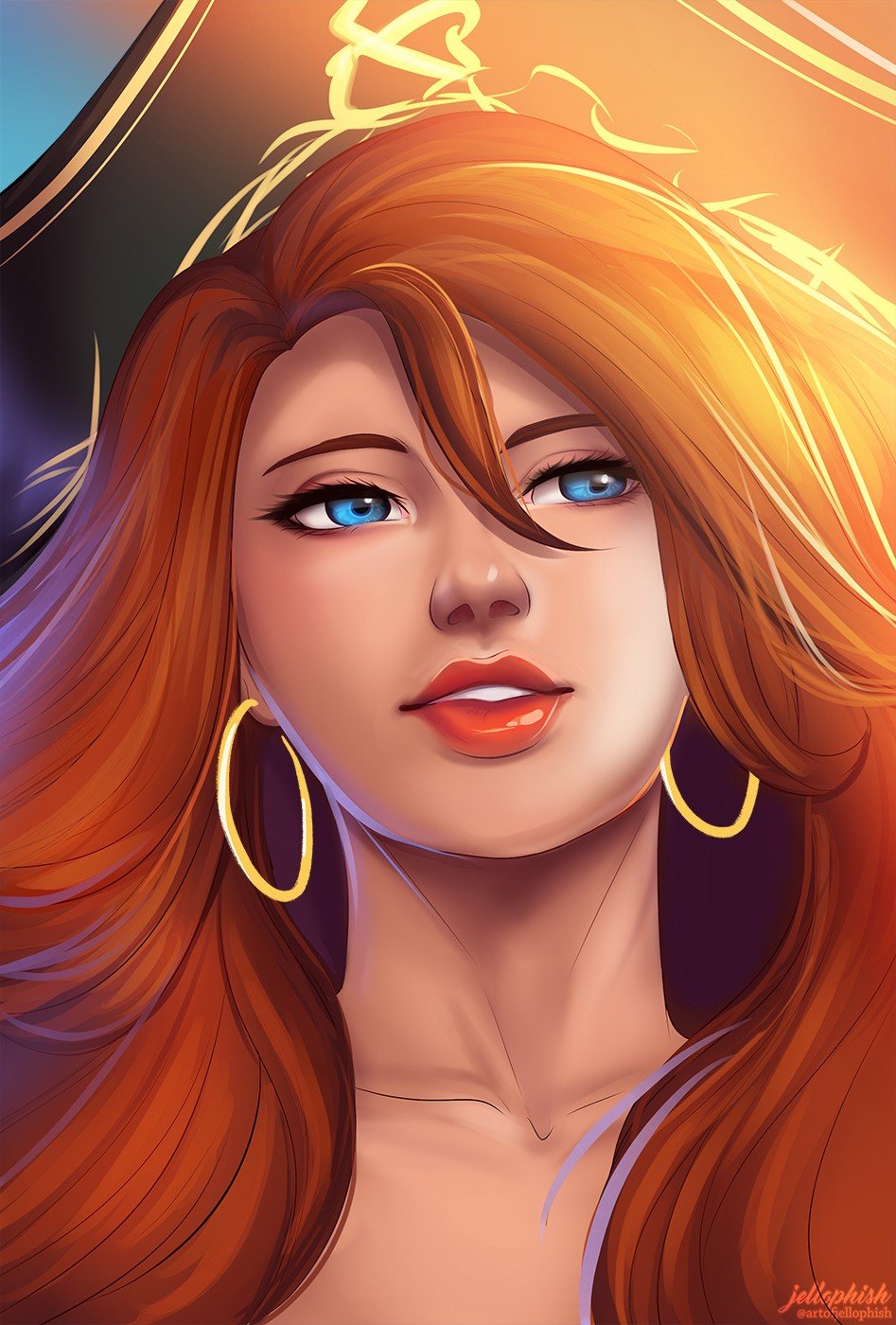 Miss Fortune Portrait by jellophish HD Wallpaper Background Fan Art Artwork League of Legends lol