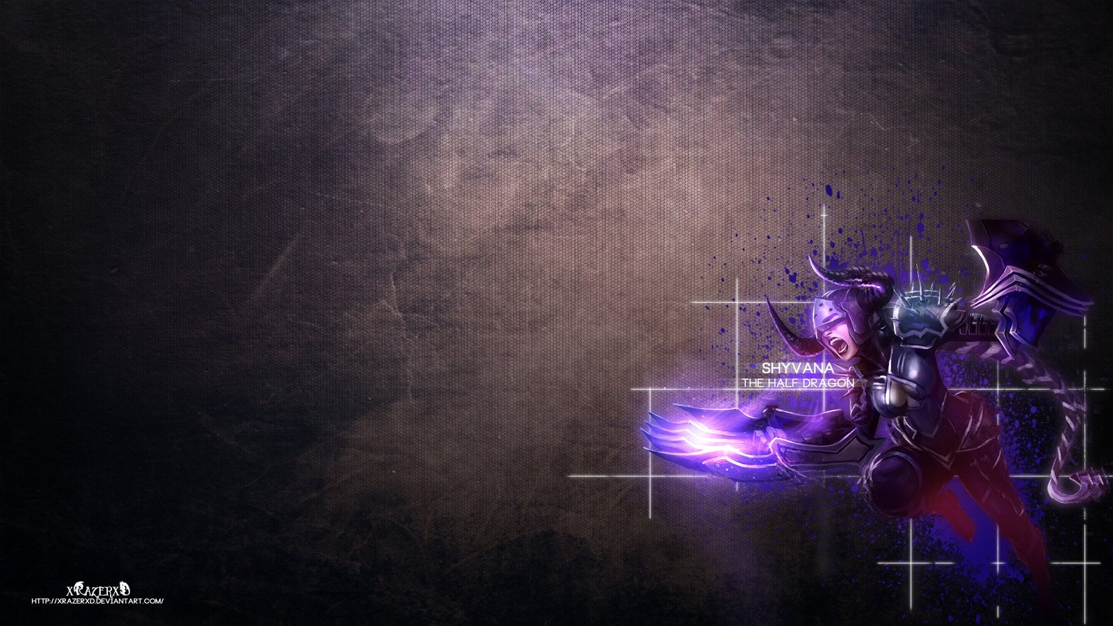 Darkflame Shyvana by xRazerxD HD Wallpaper Fan Art Artwork League of Legends lol