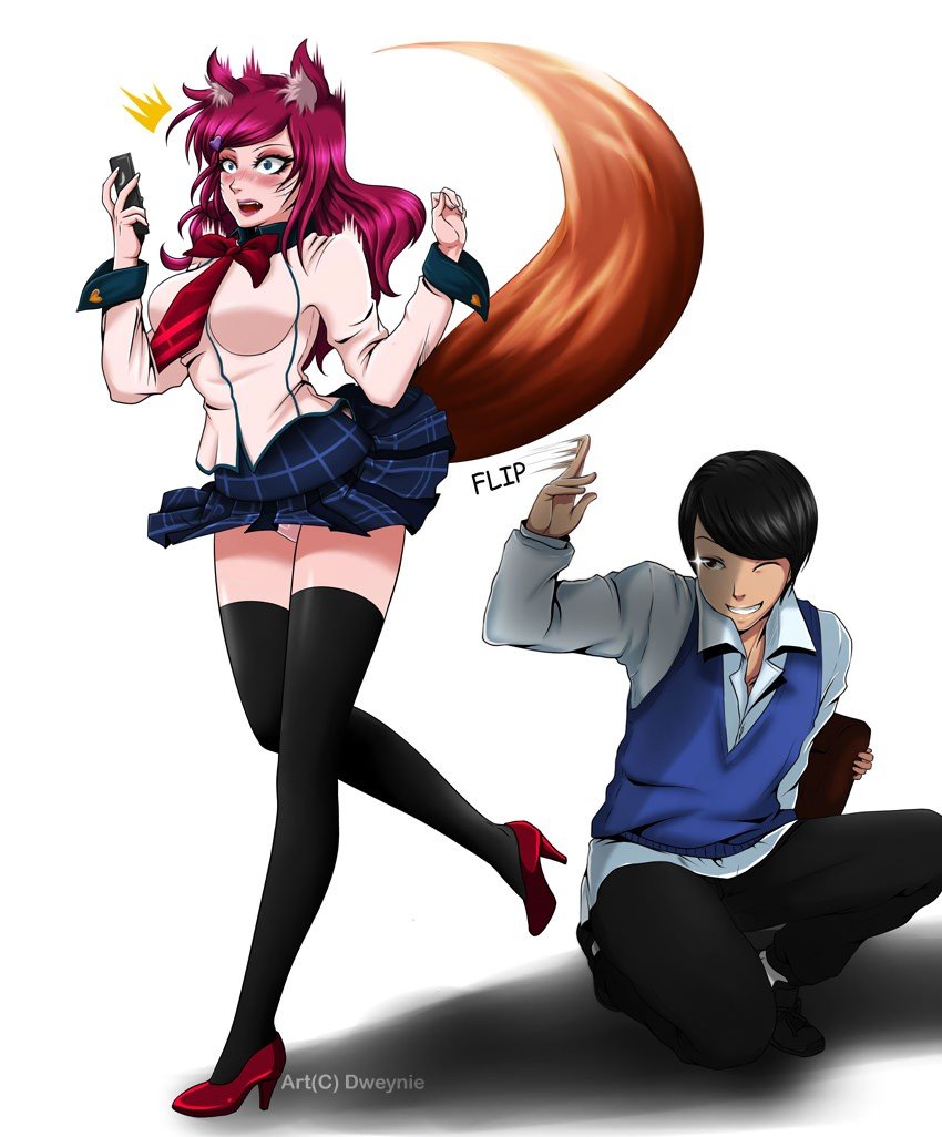 Academy Ahri by Dweynie League of Legends Fan Art Artwork Wallpaper lol
