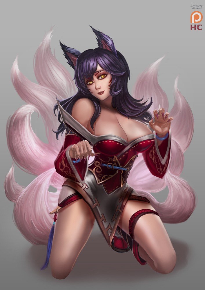 Ahri by BADCOMPZERO (3) League of Legends Artwork Wallpaper lol Fan Art