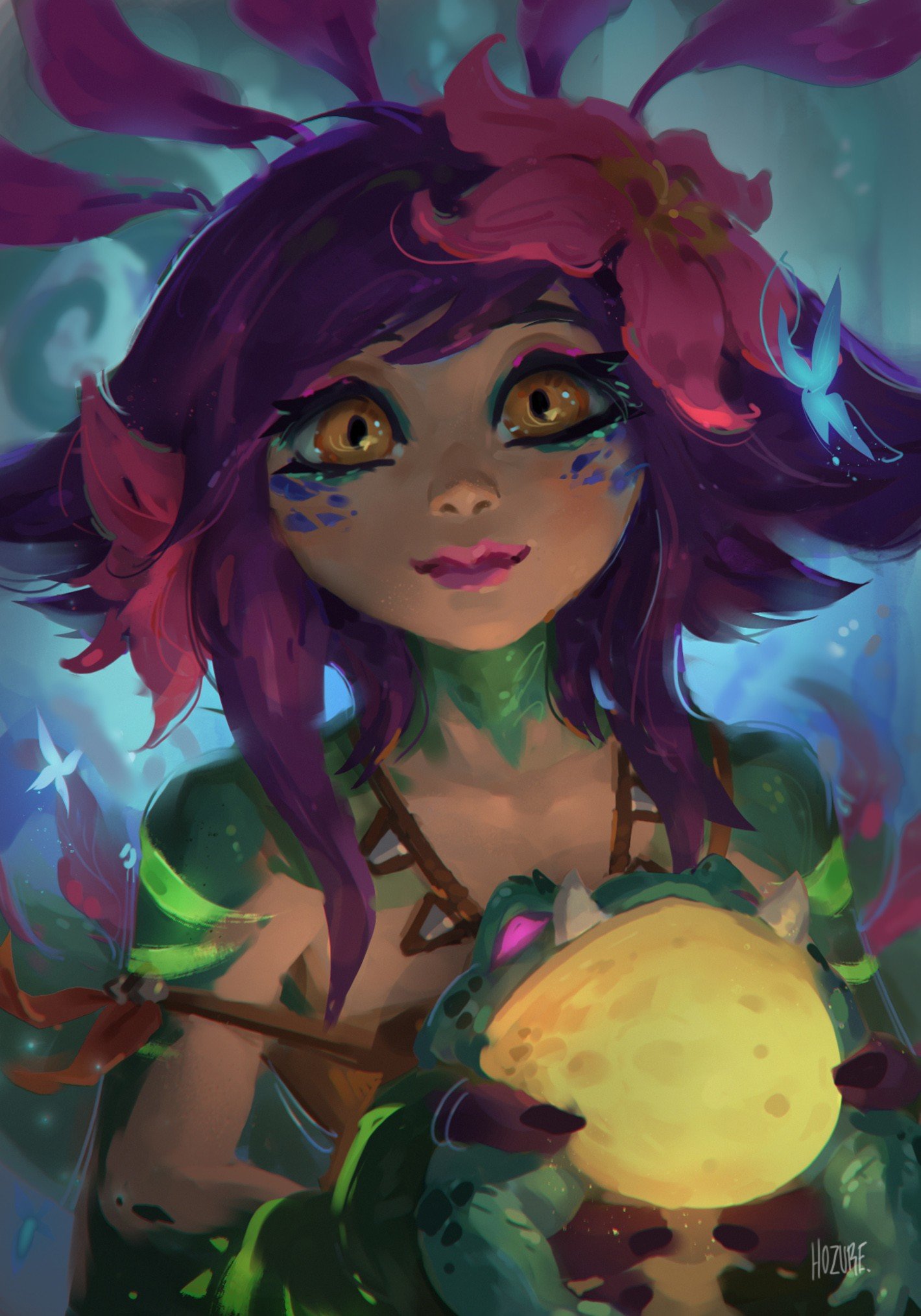 Neeko by Hozure HD Wallpaper Background Fan Art Artwork League of Legends lol