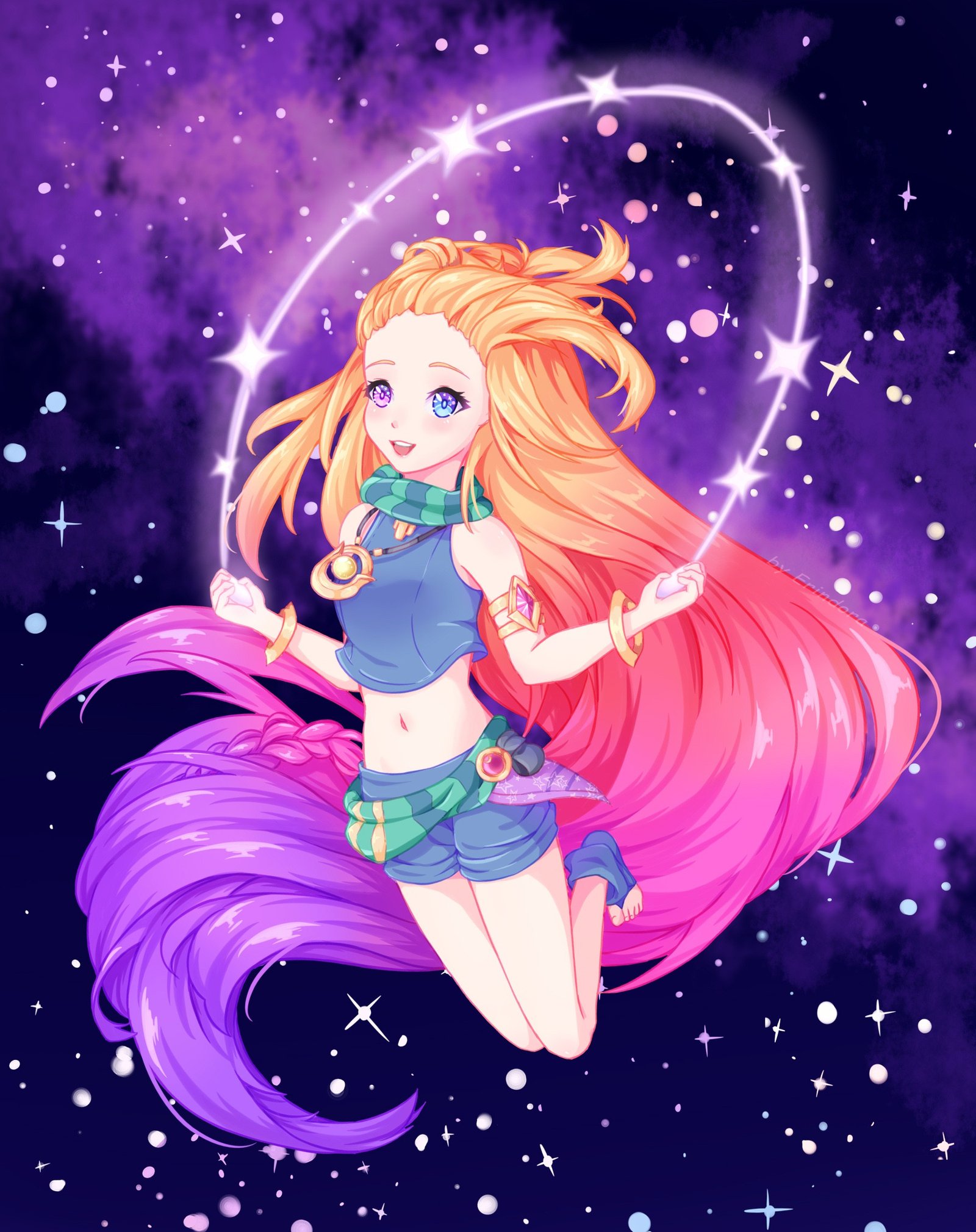 Zoe by Erindora HD Wallpaper Background Fan Art Artwork League of Legends lol