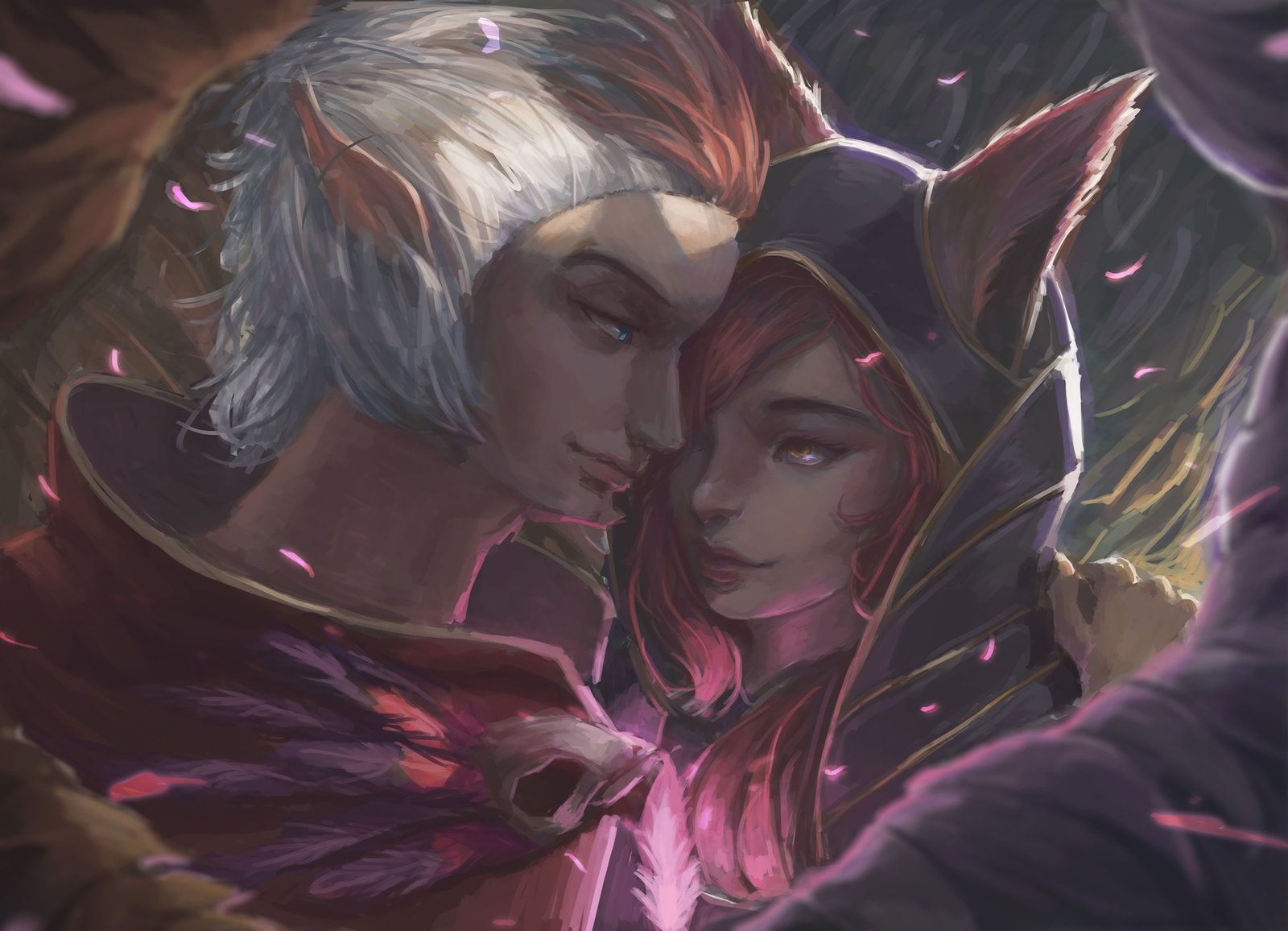 Xayah & Rakan by James Excalibur HD Wallpaper Fan Art Artwork League of Legends lol