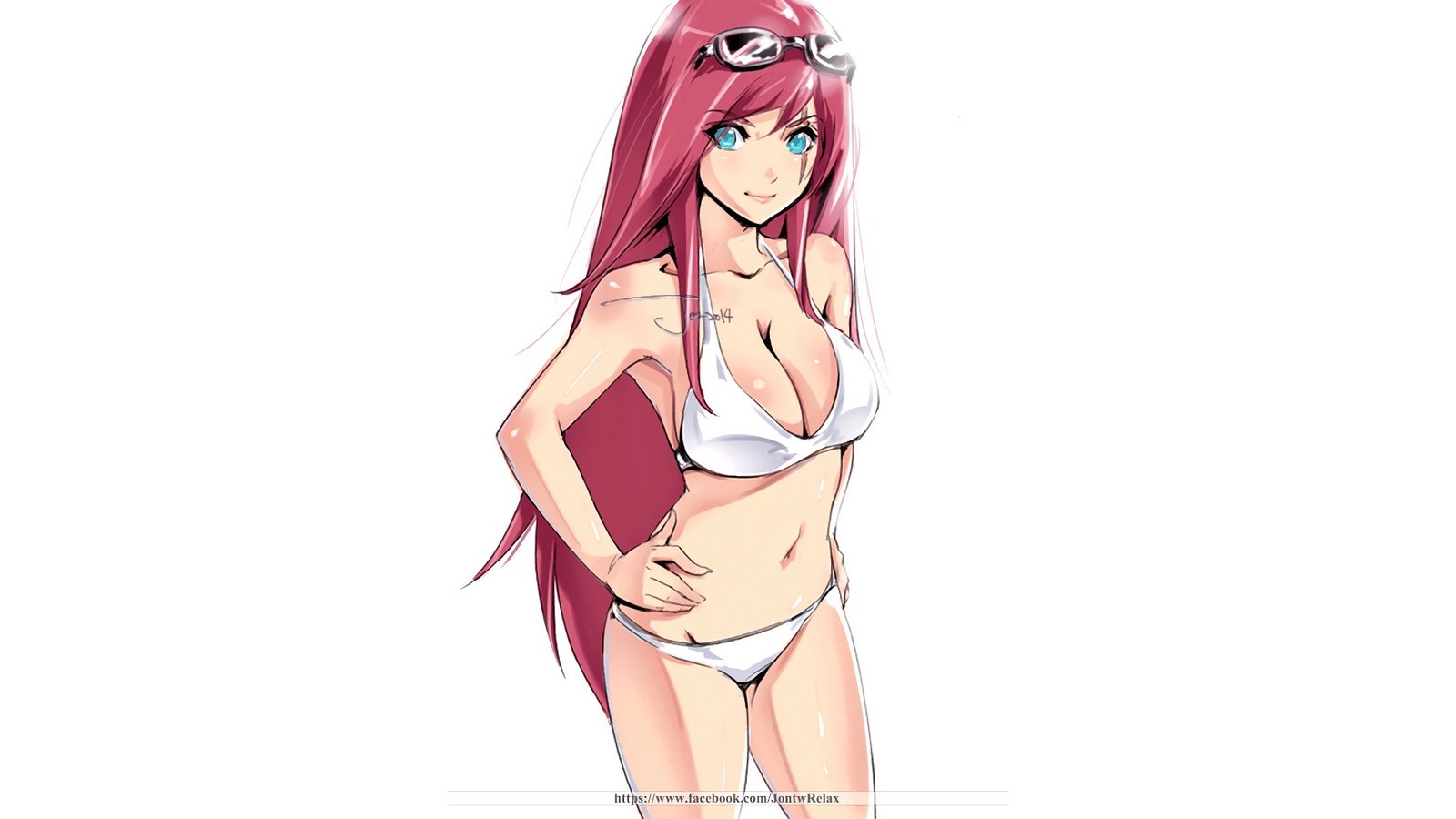 Pool Party Katarina by RelaxJon HD Wallpaper Fan Art Artwork League of Legends lol