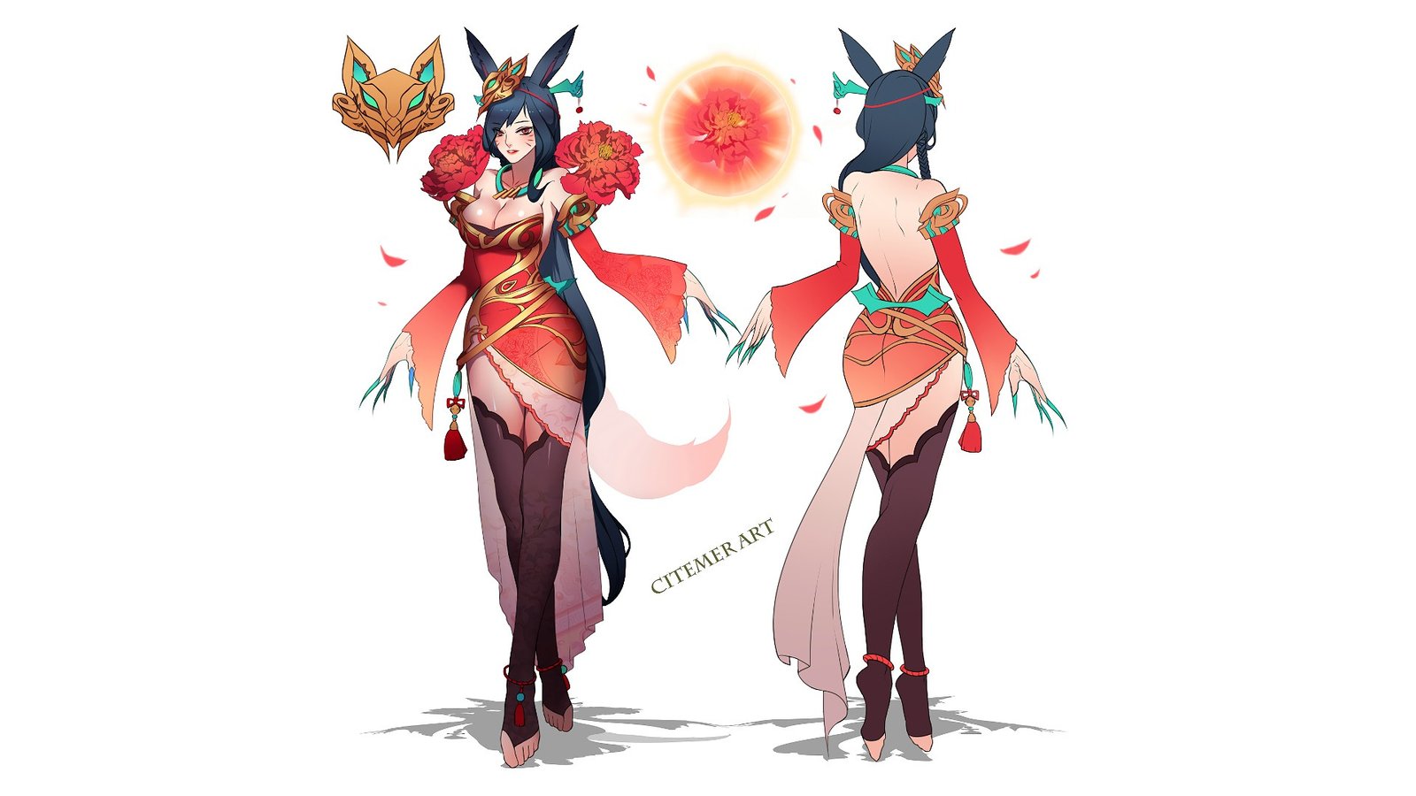 Jade Princess Ahri by citemer (2) League of Legends Artwork Wallpaper lol Fan Art