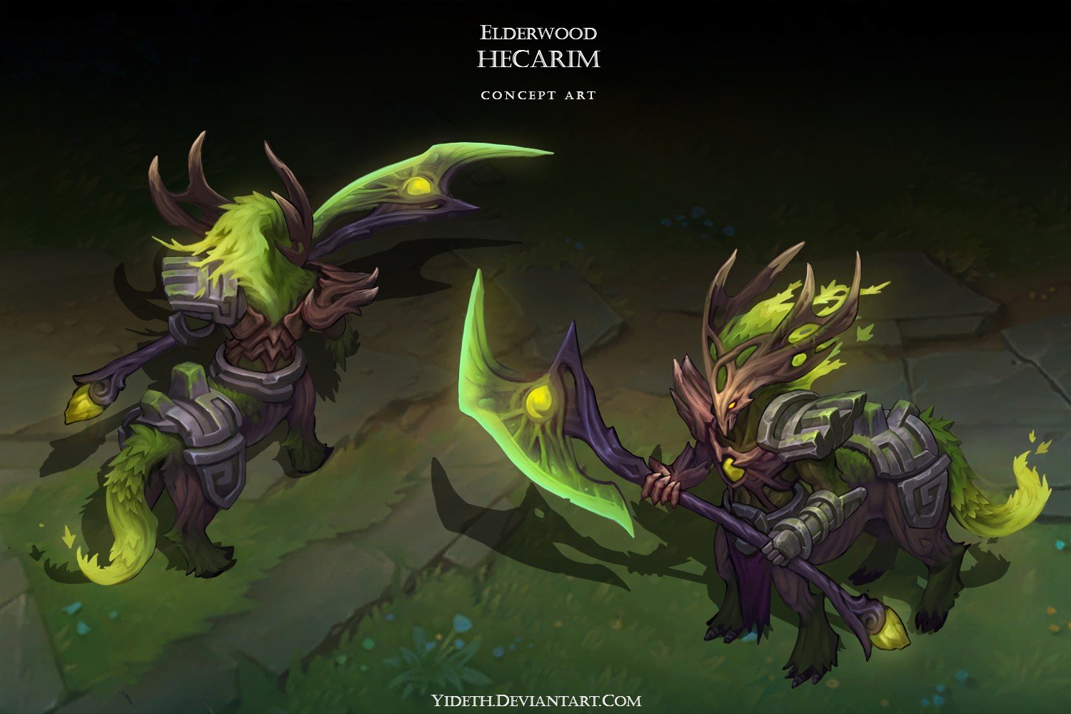 Elderwood Hecarim Concept by Yideth League of Legends Artwork Wallpaper lol (2)