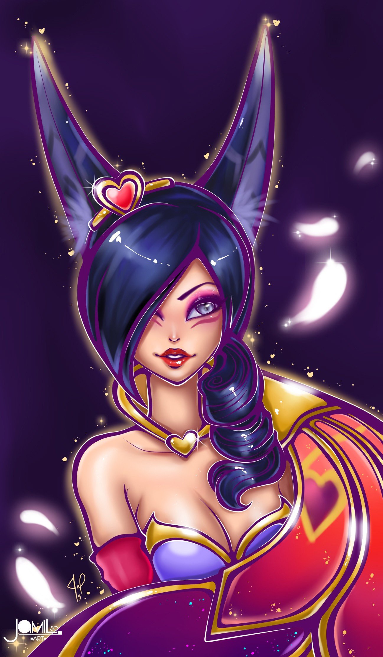 Sweetheart Xayah by jamilsc (3) HD Wallpaper Background Fan Art Artwork League of Legends lol