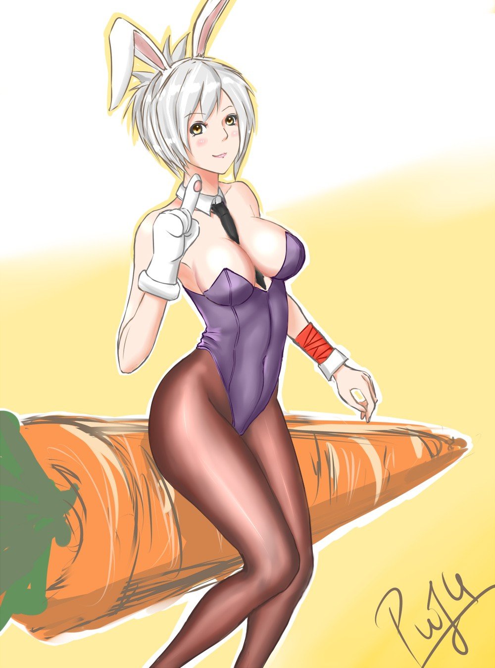 Battle Bunny Riven by PuJu人 HD Wallpaper Fan Art Artwork League of Legends lol