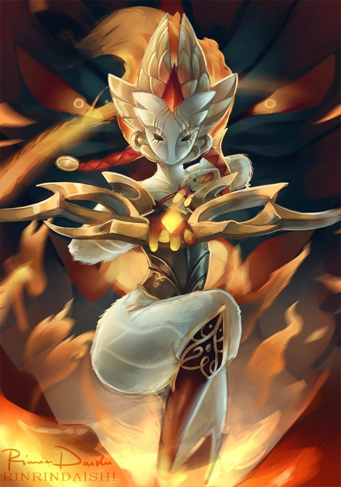 Shadowfire Kindred by RinRinDaishi HD Wallpaper Fan Art Artwork League of Legends lol