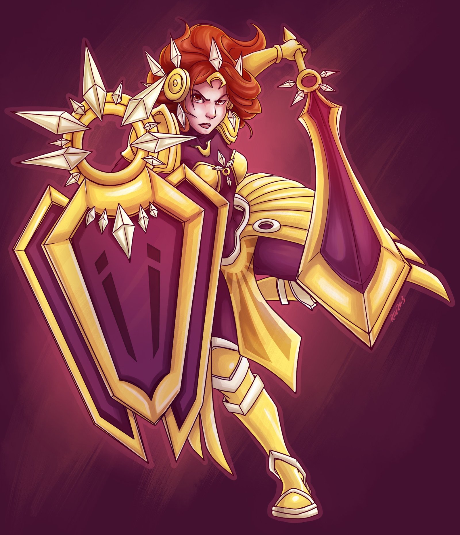 Leona by RinTheYordle HD Wallpaper Fan Art Artwork League of Legends lol