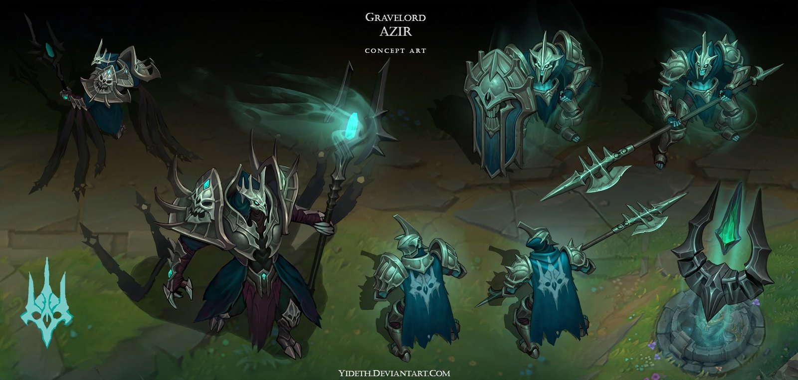 Gravelord Azir Concept by Yideth League of Legends Artwork Wallpaper lol (2)