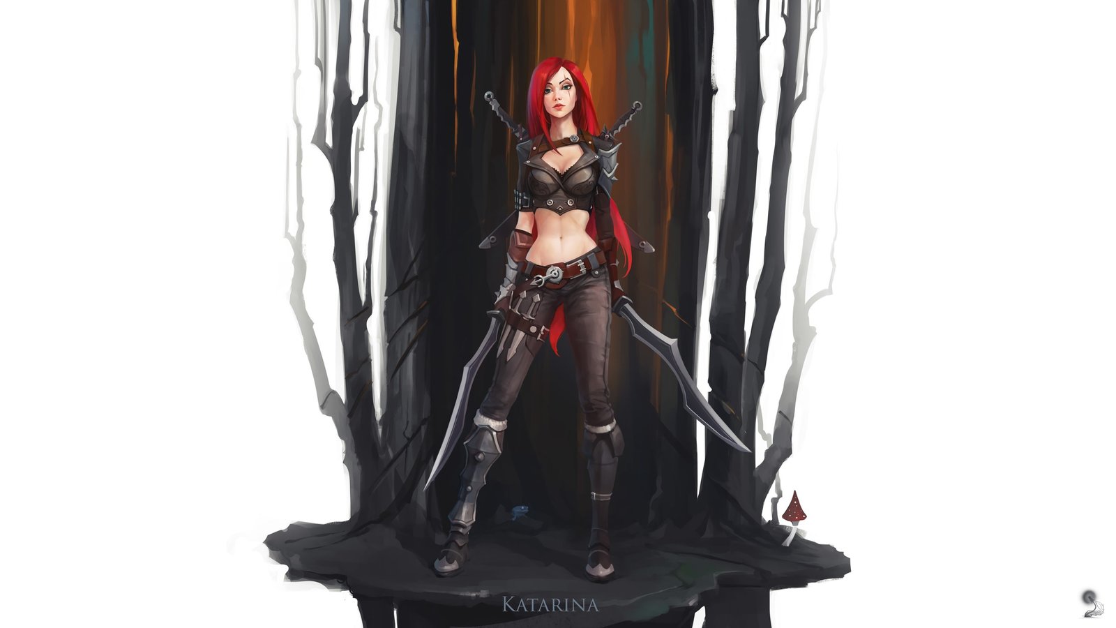 Katarina by haryarti HD Wallpaper Fan Art Artwork League of Legends lol