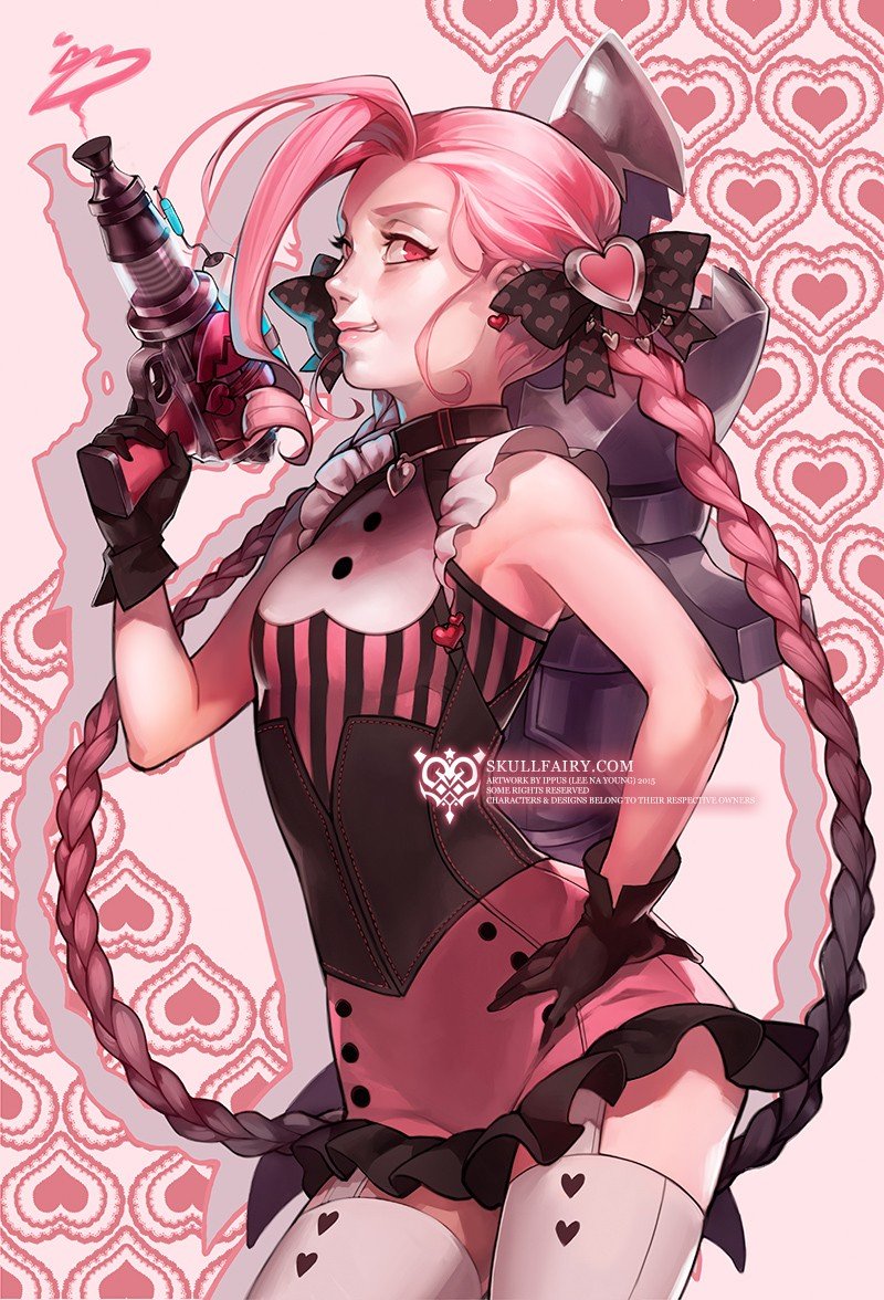 Heartseeker Jinx by ippus HD Wallpaper Fan Art Artwork League of Legends lol