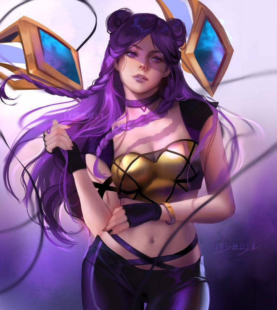 K/DA Kai'Sa by Jyundee HD Wallpaper Background Fan Art Artwork League of Legends lol