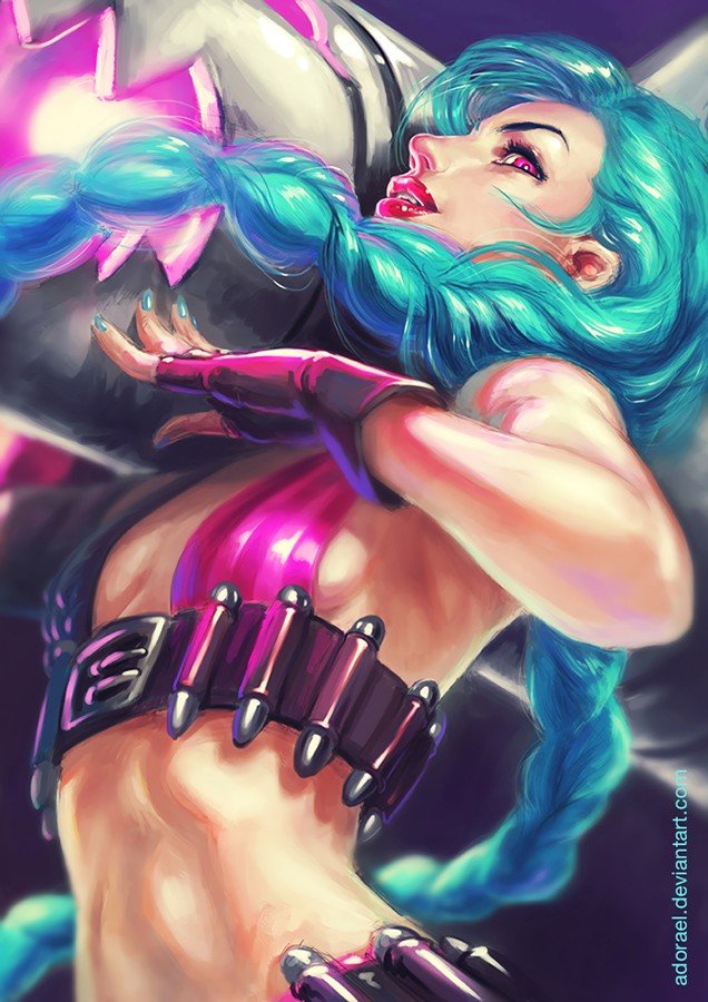 Jinx by Adorael HD Wallpaper Fan Art Artwork League of Legends lol