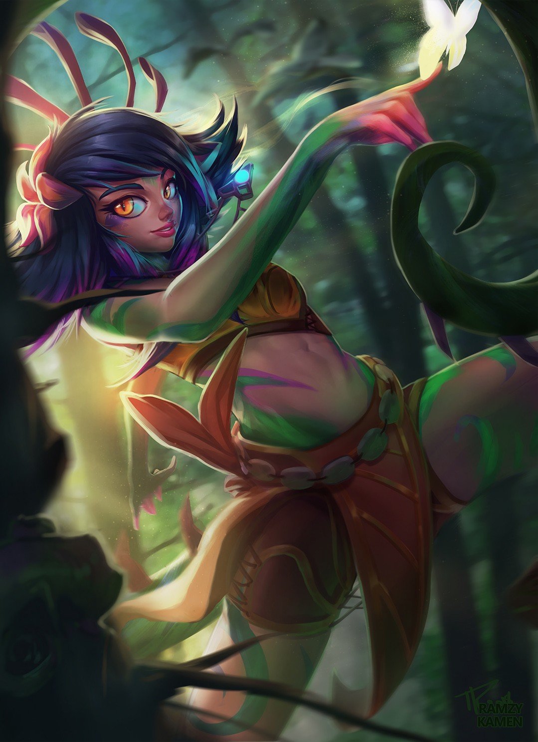 Neeko by Ramzy Kamen HD Wallpaper Background Fan Art Artwork League of Legends lol