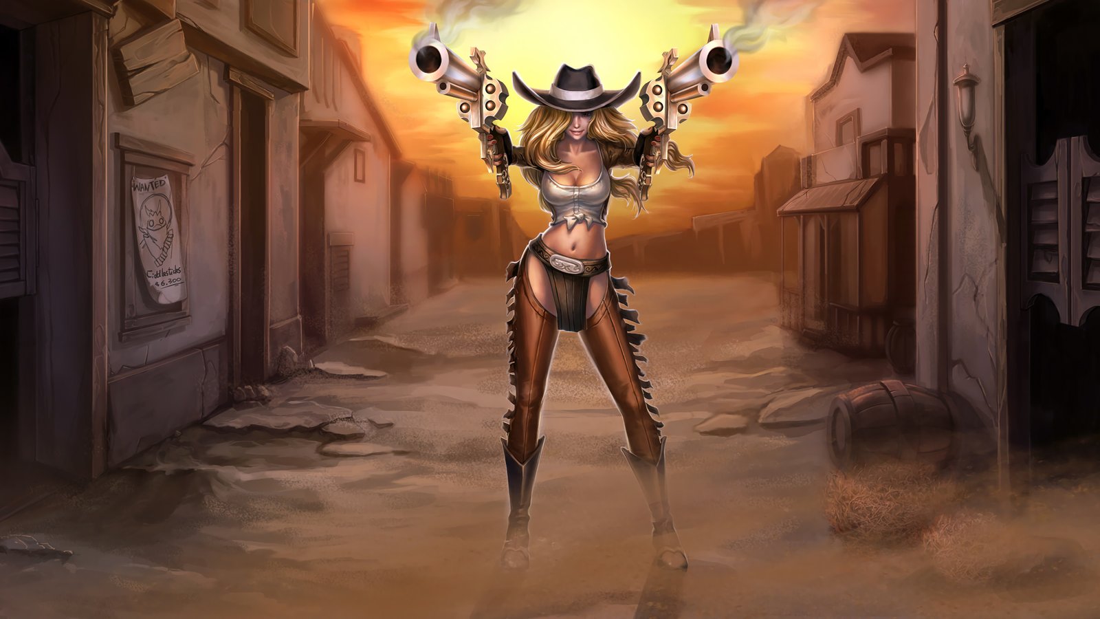 Cowgirl Miss Fortune Splash Art League of Legends Artwork Wallpaper lol