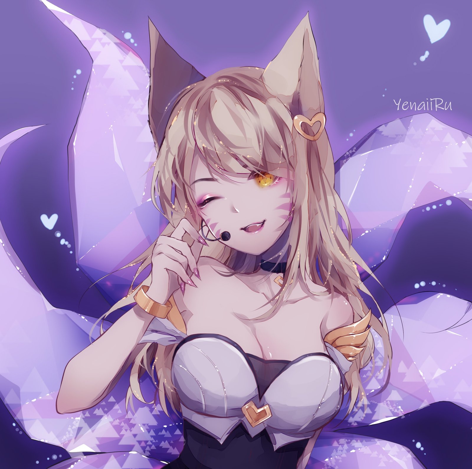 K/DA Ahri by BaomiChuu HD Wallpaper Background Fan Art Artwork League of Legends lol