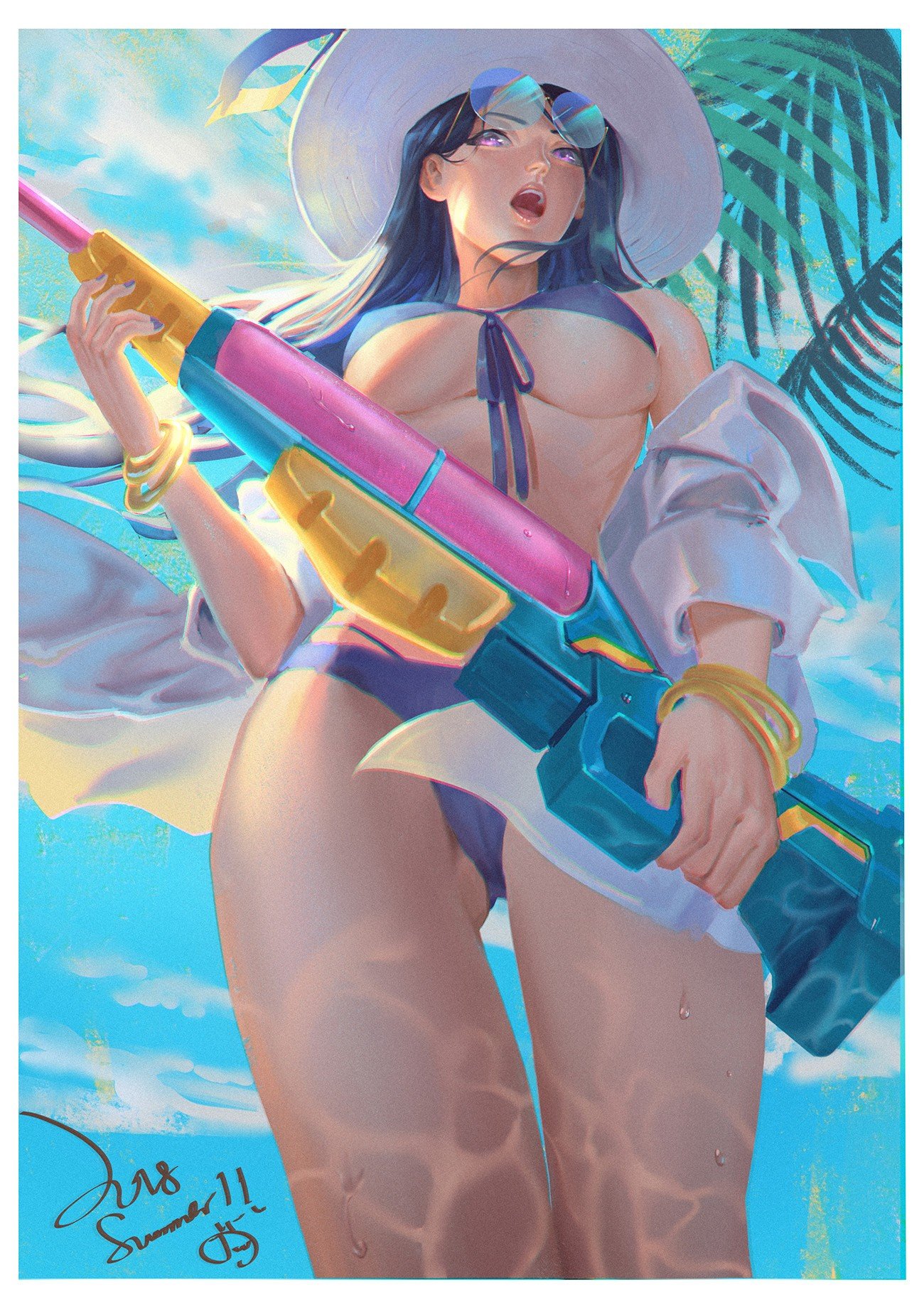 Pool Party Caitlyn Wallpapers Fan Arts League Of Legends Lol Stats