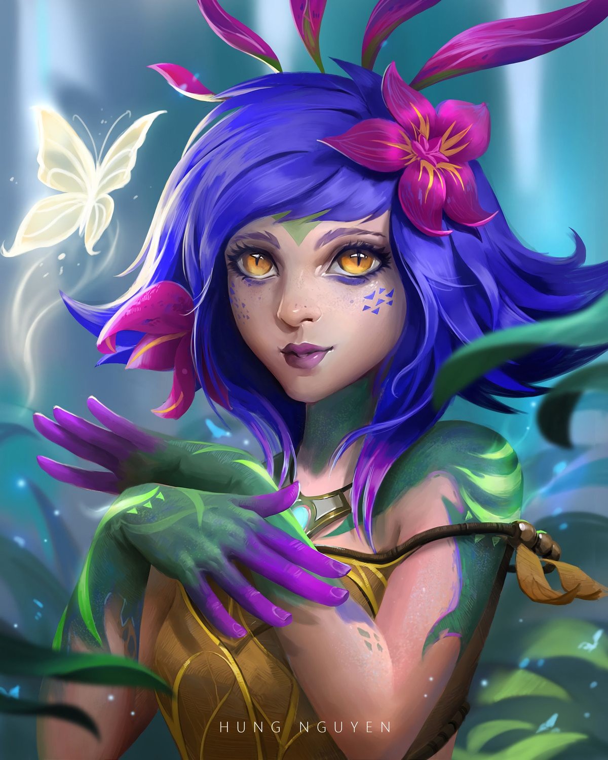 Neeko by hoanghung161093 HD Wallpaper Background Fan Art Artwork League of Legends lol