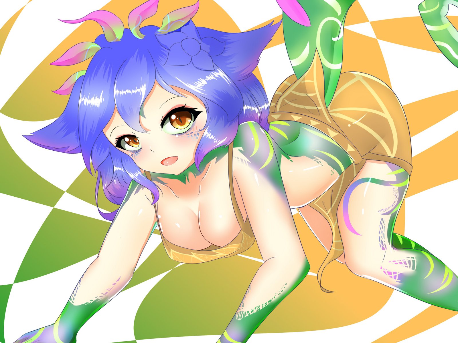 Neeko by もふろん HD 4k Wallpaper Background Fan Art Artwork League of Legends lol