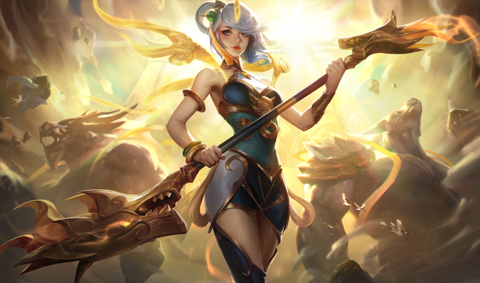 Lunar Empress Lux Splash Art HD 4k Wallpaper Background Official Art Artwork League of Legends lol