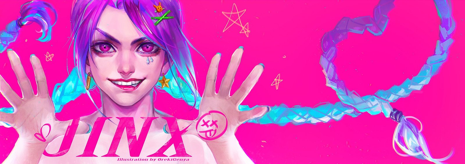 Jinx by OrekiGenya (3) HD Wallpaper Fan Art Artwork League of Legends lol