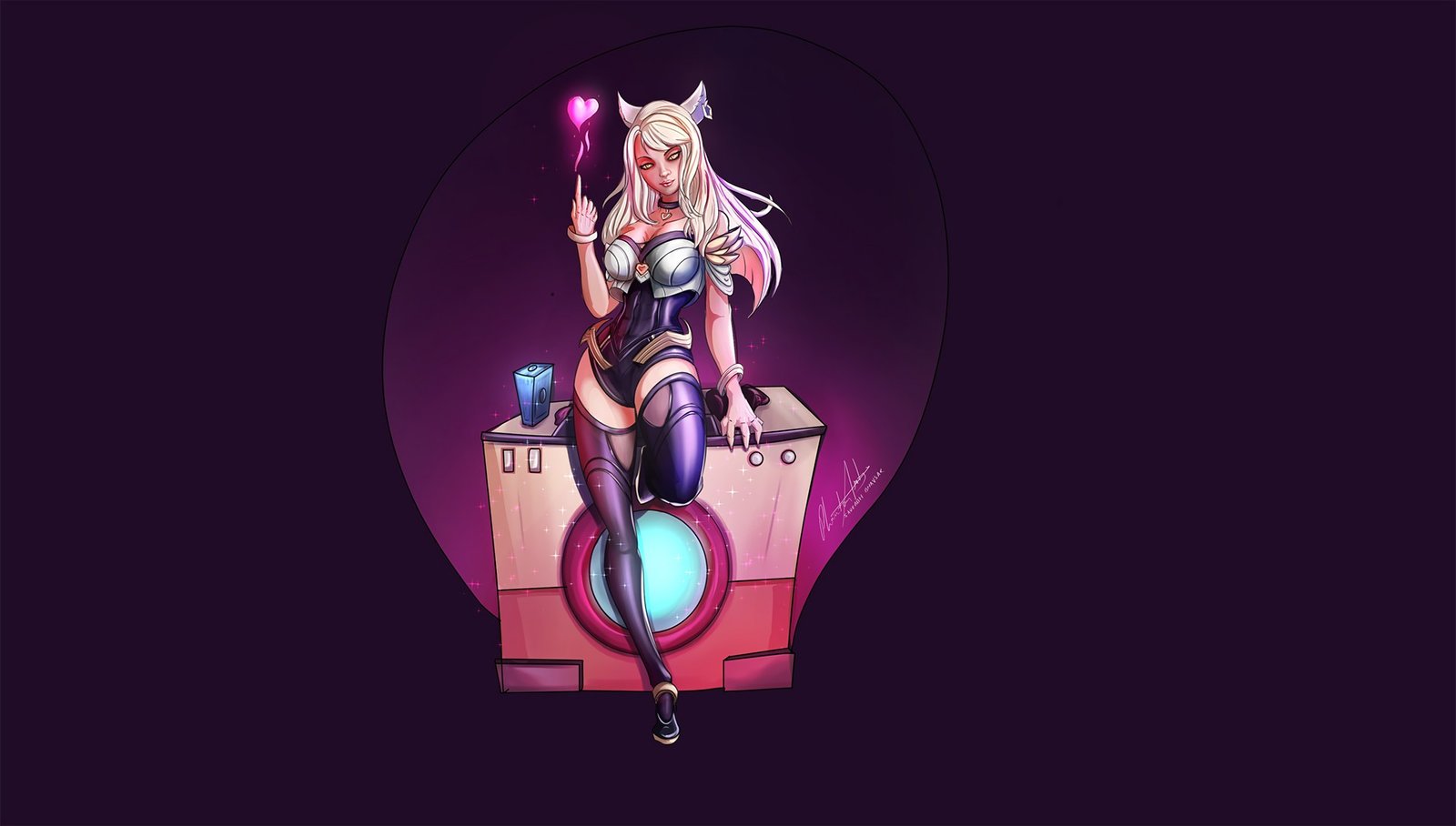 K/DA Ahri by Saurabh Bhavsar HD Wallpaper Background Fan Art Artwork League of Legends lol