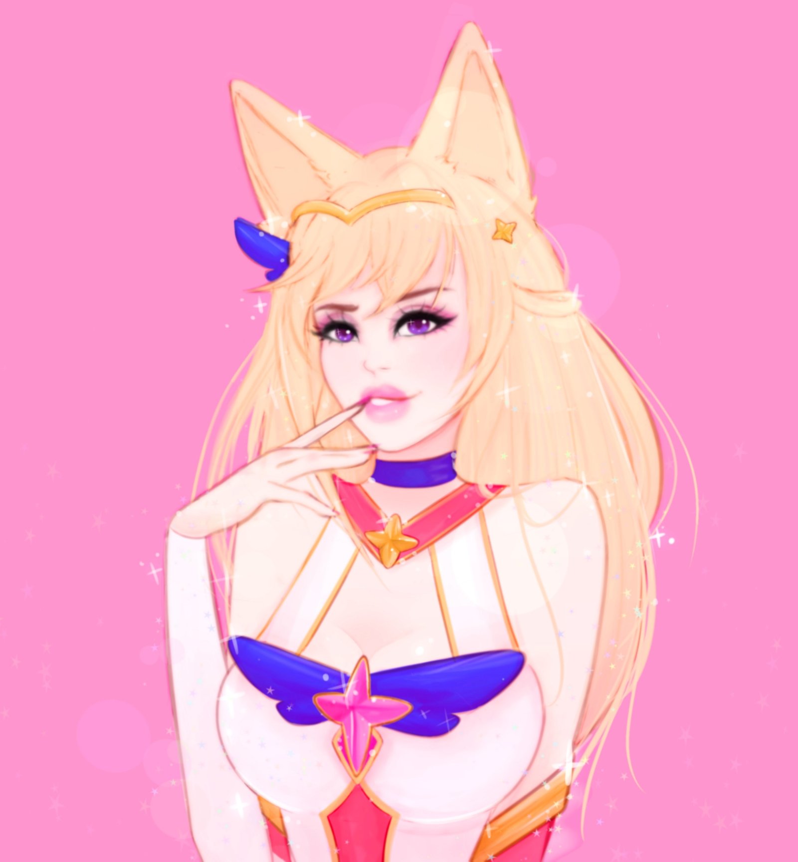 Star Guardian Ahri by ghostbf HD Wallpaper Background Fan Art Artwork League of Legends lol