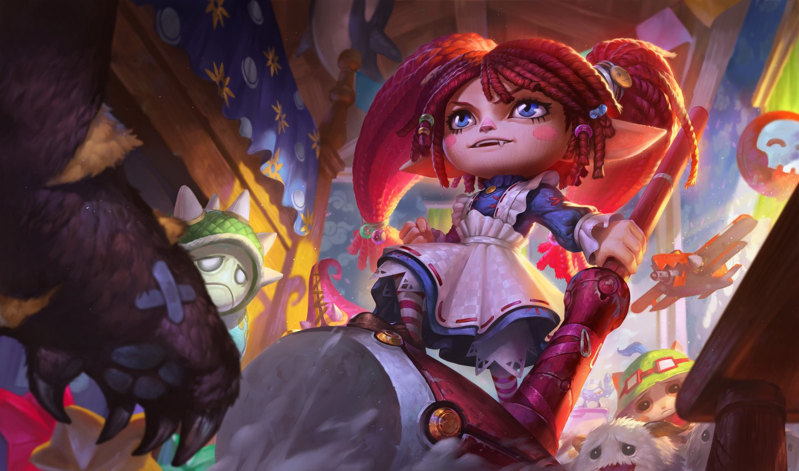 Ragdoll Poppy Splash Art Update HD 4k 6k Wallpaper Background Official Art Artwork League of Legends lol