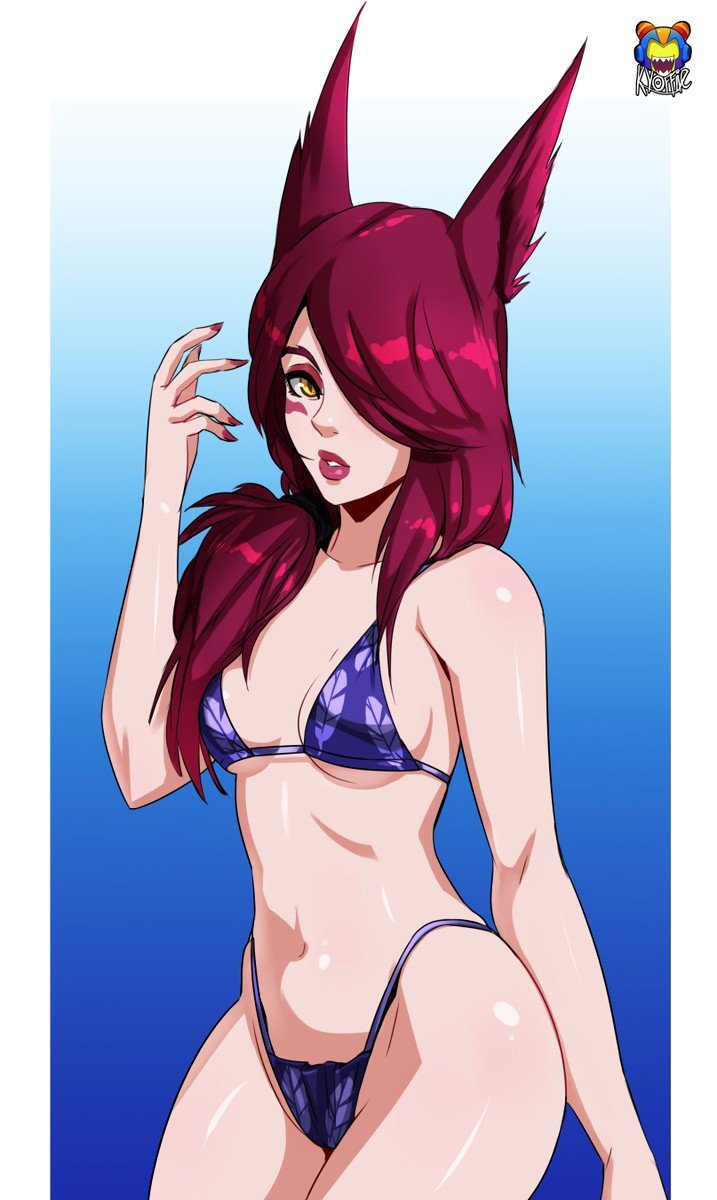 Pool Party Xayah by Kyoffie12 HD Wallpaper Background Fan Art Artwork League of Legends lol