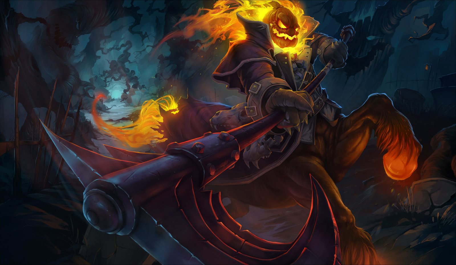 Headless Hecarim Splash Art HD 4k Wallpaper Background Official Art Artwork League of Legends lol
