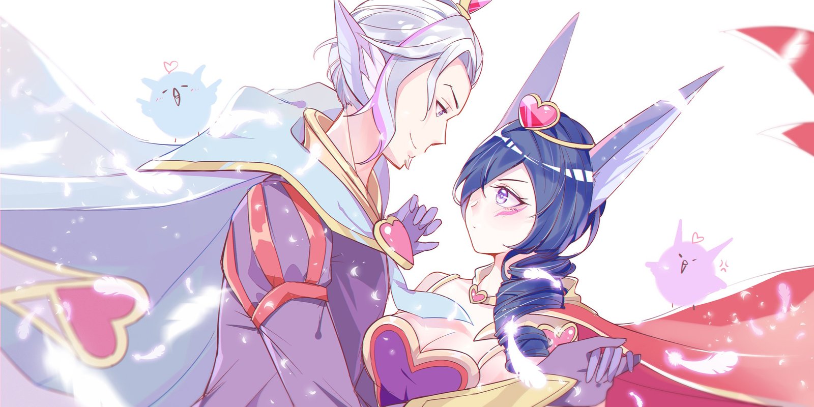 Sweetheart Xayah & Rakan by 阿咩 HD Wallpaper Background Fan Art Artwork League of Legends lol