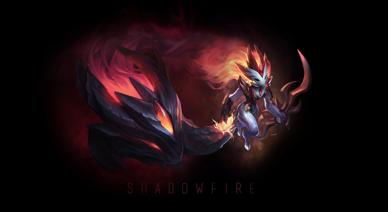 Shadowfire Kindred by syraelx (2) HD Wallpaper Fan Art Artwork League of Legends lol