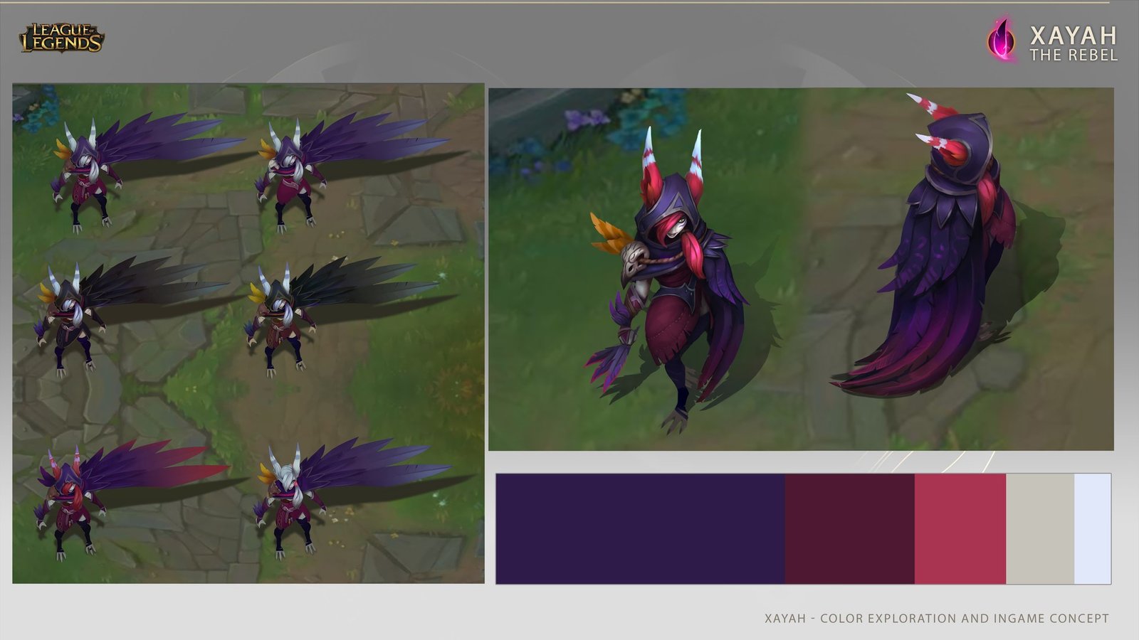 Xayah Concept (Ingame) by Daniel Orive HD Wallpaper Official Artwork League of Legends lol