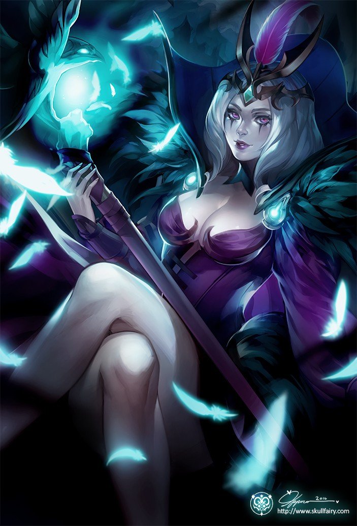 Ravenborn LeBlanc by ippus HD Wallpaper Fan Art Artwork League of Legends lol
