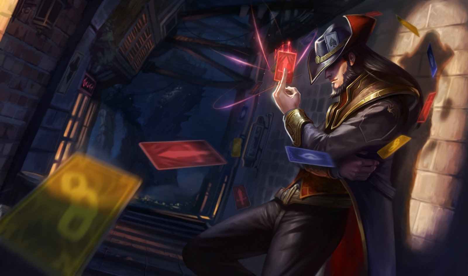 Classic Twisted Fate Splash Art Update HD 4k 6k Wallpaper Background Official Art Artwork League of Legends lol