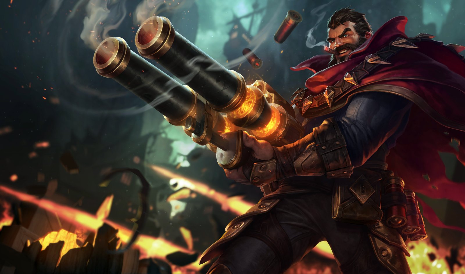 Classic Graves v2 Splash Art HD 4k 6k Wallpaper Background Official Art Artwork League of Legends lol