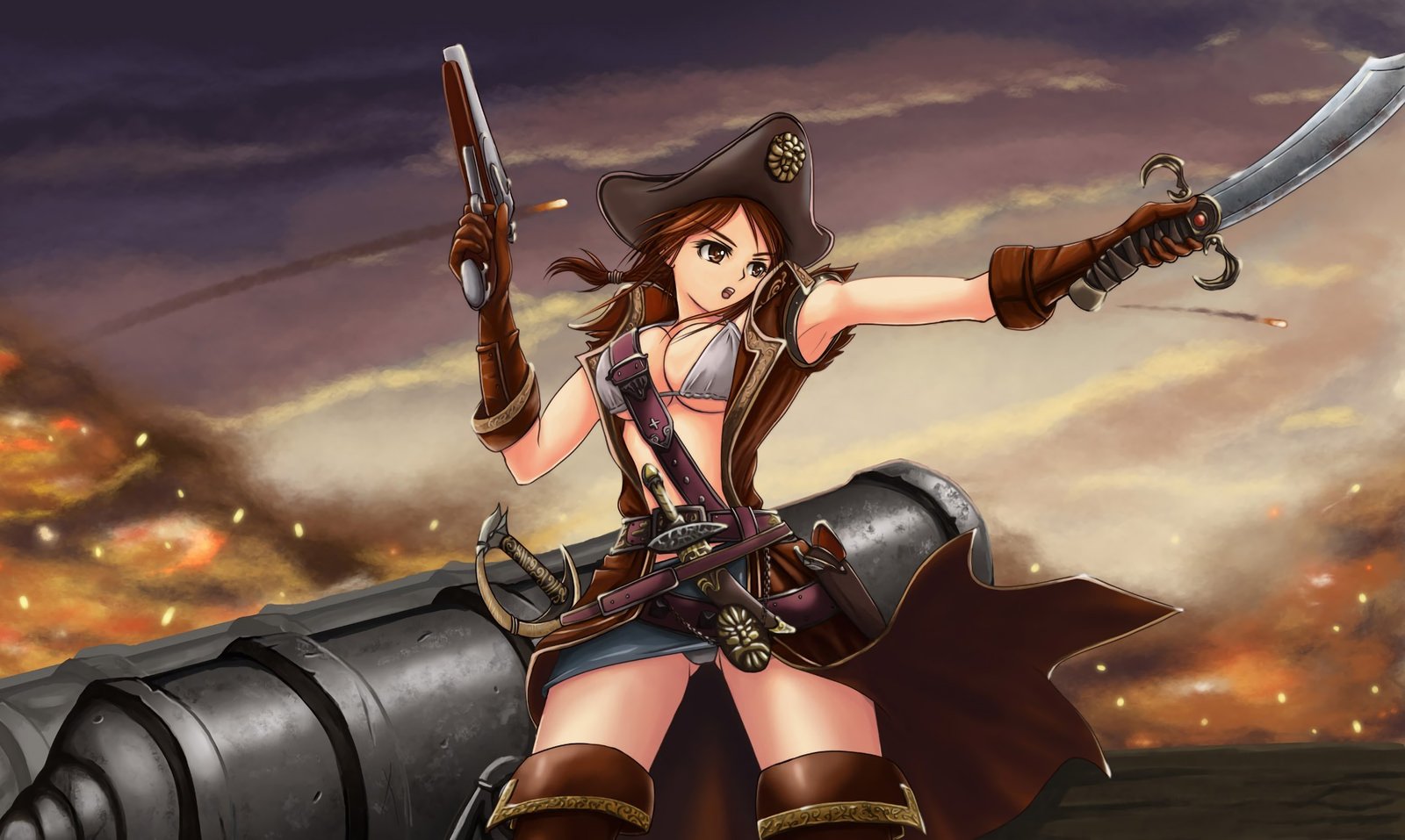 Female Ganglpank by 青龍在天 Gender Swap Bend HD Wallpaper Fan Art Artwork League of Legends lol