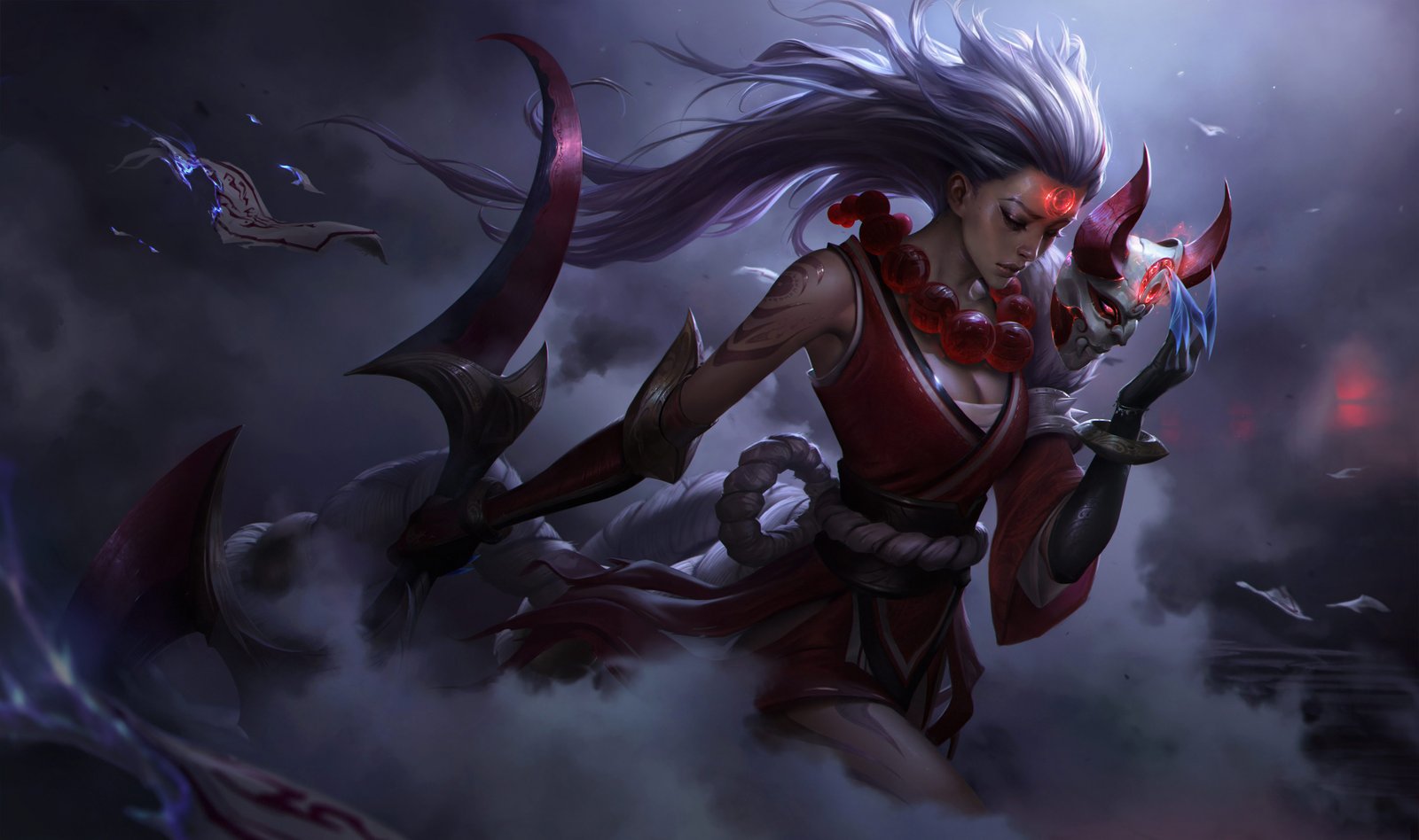 Blood Moon Diana Splash Art HD 4k Wallpaper Background Official Art Artwork League of Legends lol