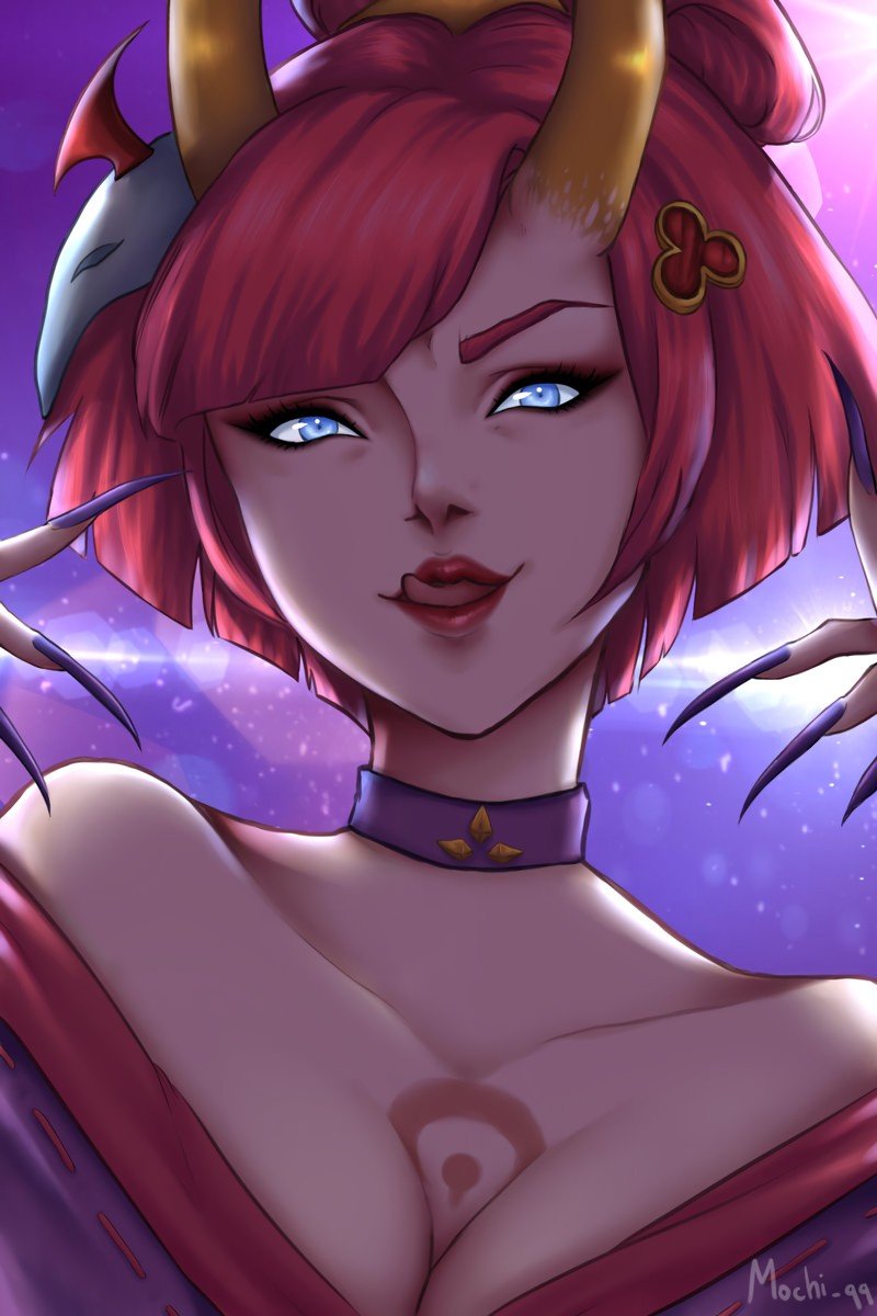 Blood Moon Evelynn by Gawacchan HD Wallpaper Background Fan Art Artwork League of Legends lol